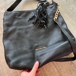 Like new Michael Kors Black Leather Satchel